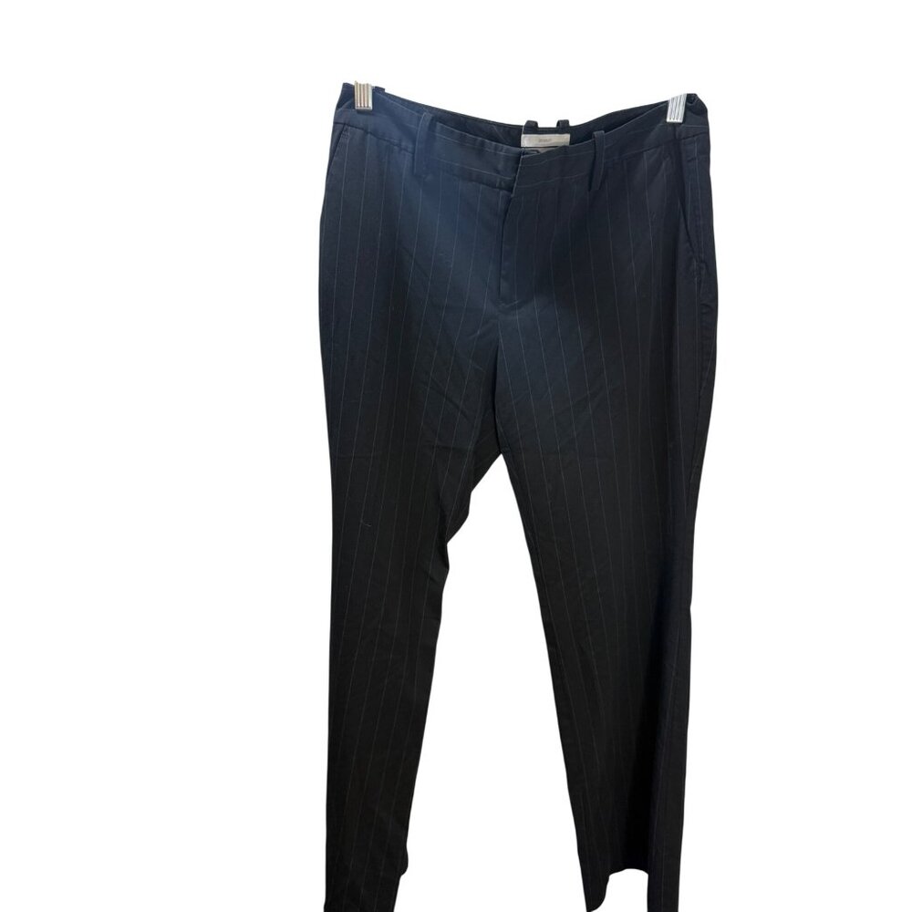 Gap‎ Womens Favorite Trouser Stretch Pants Size 4 Black Pinstripe